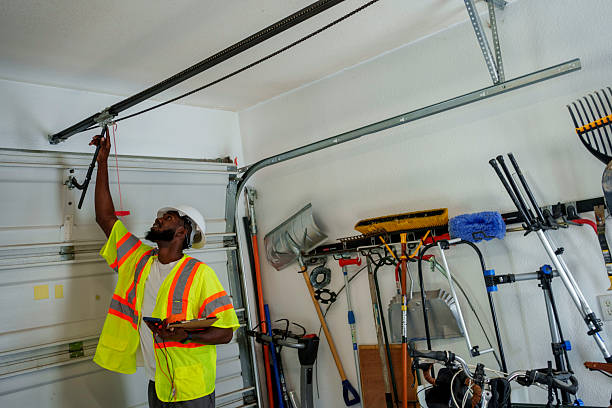Professional Garage Door Roller Replacement technician working in Green Level, NC